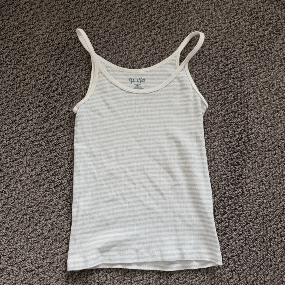 John Galt Tank - White/Light Blue